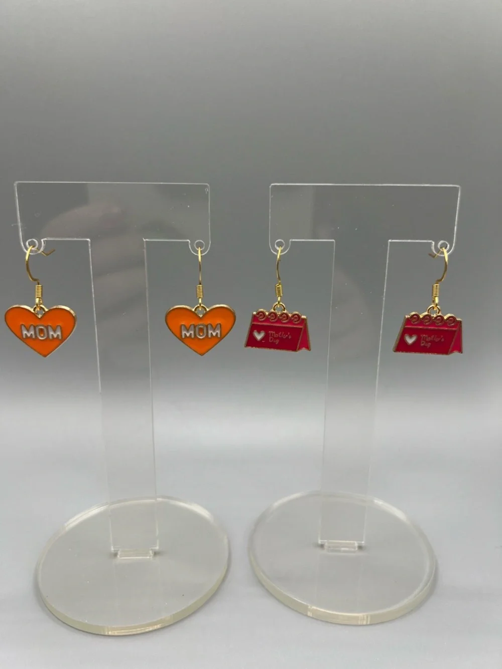 Mother’s Day Charm Earrings - Handmade #E0303C - Picture 2 of 4